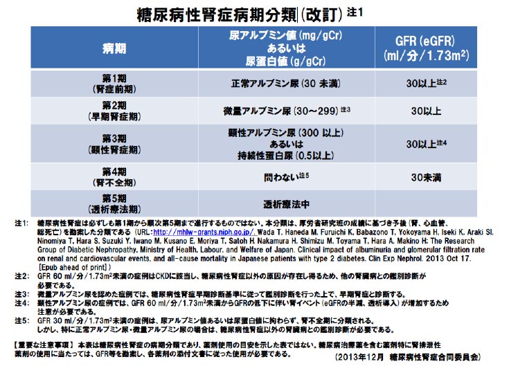 糖尿病性腎症病気分類