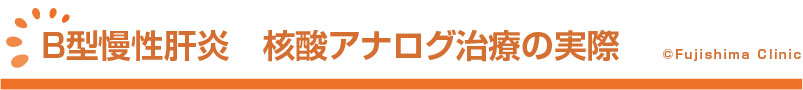 B型慢性肝炎の核酸アナログ療法